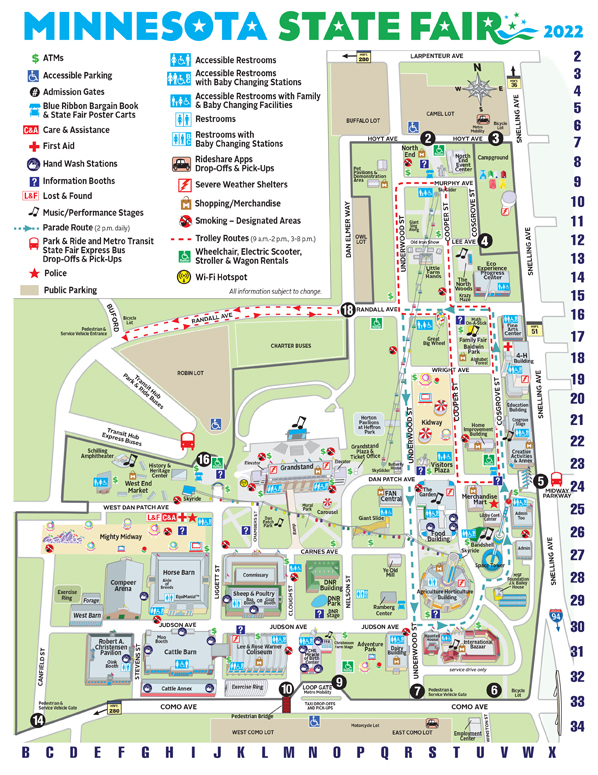 2022 Minnesota State Fair Map