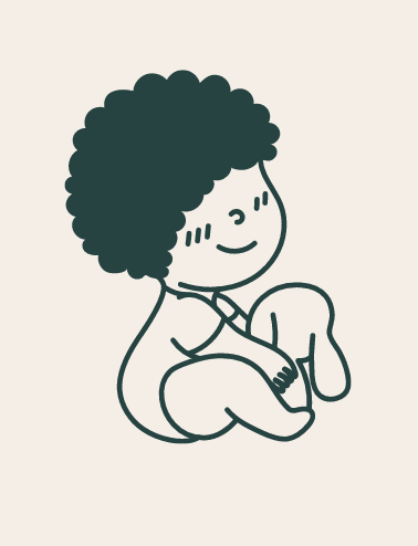 Illustration of child sitting