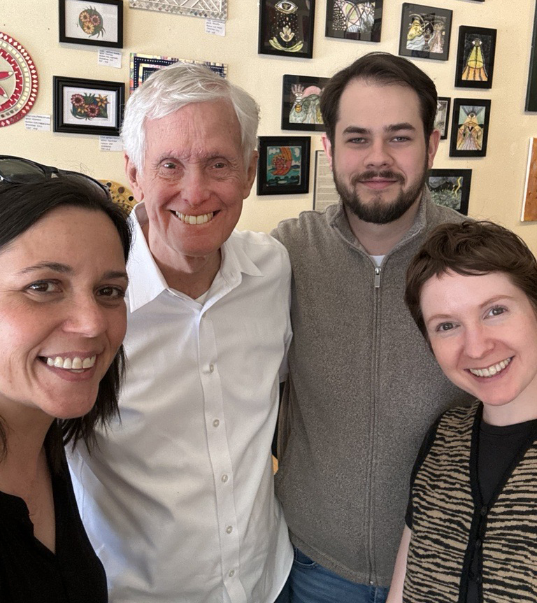 Group selfie with 3 policy team members and Todd Otis.